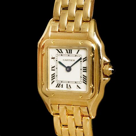 cartier gold watch ladies